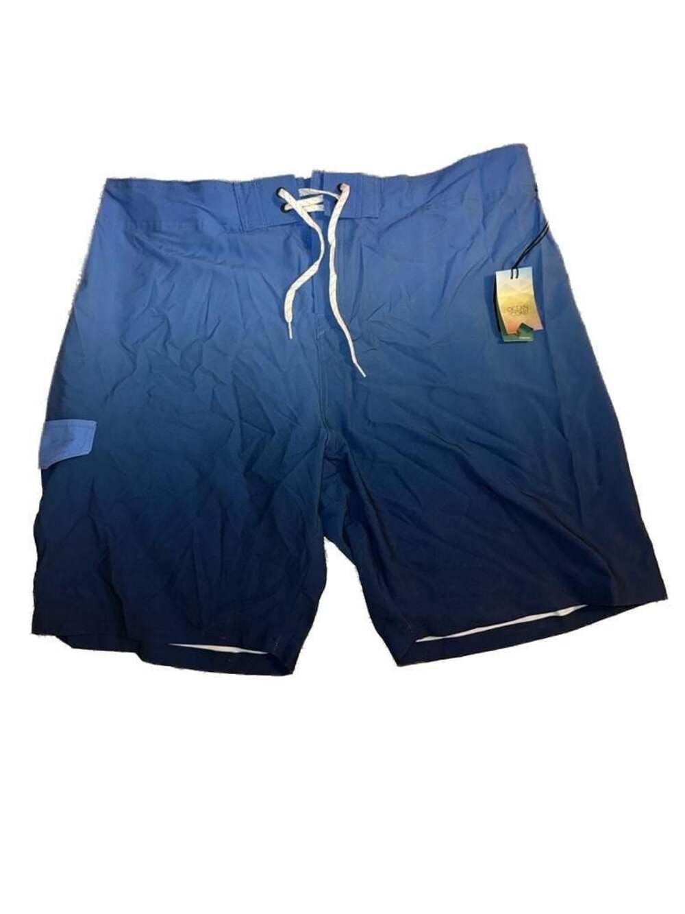 Ocean + Coast Men's Gradient XXL Stretch Swim Trunks, Blue Cosmic